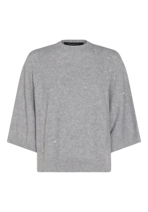 Fabiana Filippi sequin-embellished sweater - Grey