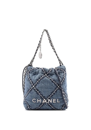 CHANEL Pre-Owned 2021 mini 22 shoulder bag - Blue