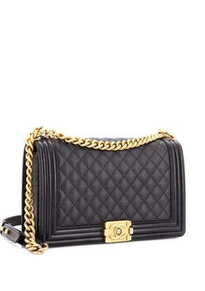 CHANEL Pre-Owned Boy Flap Bag Quilted Caviar New Medium crossbody bag - Black