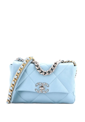 CHANEL Pre-Owned 19 Flap Bag Quilted Leather Medium crossbody bag - Blue