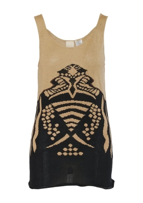 Krizia Pre-Owned patterned tank top - Neutrals
