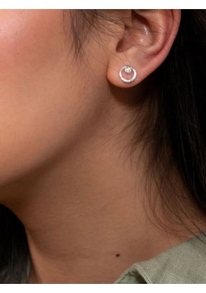 DOWER AND HALL Circle Dewdrop earrings - Silver
