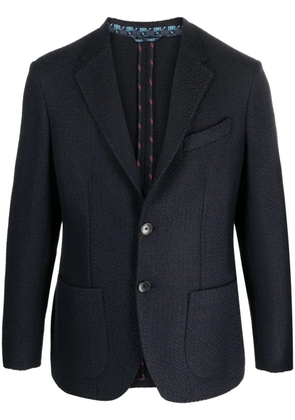 ETRO Tie-pattern jacquard blazer - Blue