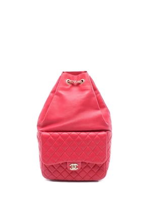 CHANEL Pre-Owned 2015-2016 quilted chain backpack - Pink