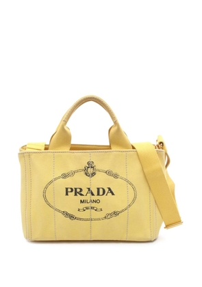Prada Pre-Owned 2010-2025 Canvas Canapa Logo Satchel tote bag - Yellow