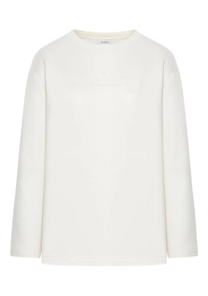 Max Mara embossed-logo sweatshirt - White