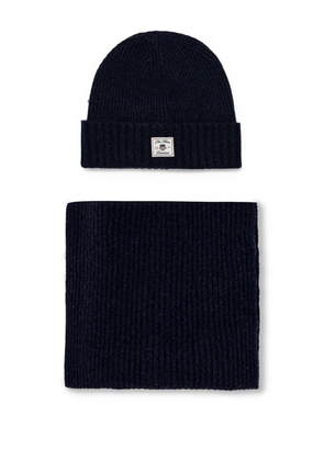 Gant logo-patch beanie - Black