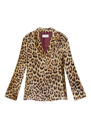 MALIPARMI leopard-print button-front jacket - Brown