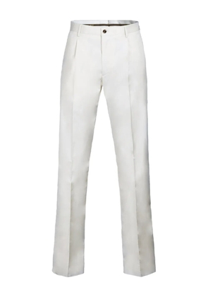 Moorer pleated straight-leg trousers - White