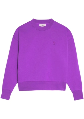 AMI Paris Ami de Coeur embroidered sweatshirt - Purple