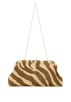 Jimmy Choo mini Skylar shouder-chain clutch bag - Brown