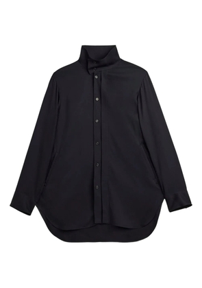 Y-3 high-neck curved-hem shirt - Black
