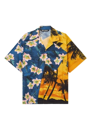Palm Angels floral sunset short-sleeve shirt - Blue