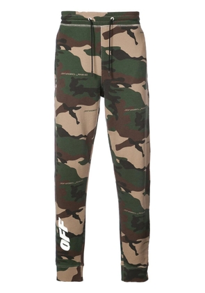Off-White camouflage print sweatpants - Brown
