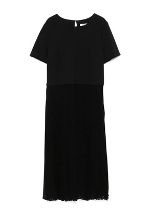 DKNY plissé-detailed midi dress - Black