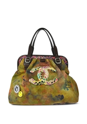 CHANEL Pre-Owned 2015 Graffiti On The Pavement tote bag - Green
