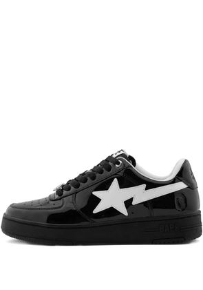 A BATHING APE® logo-patch lace-up sneakers - Black