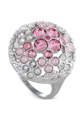 Swarovski Vintage 18K white gold Crystal Flower ring - Silver