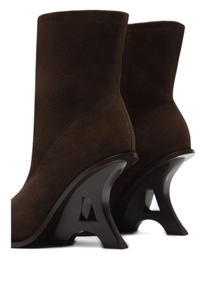 Manière De Voir L'Eiffel heeled suede boots - Brown
