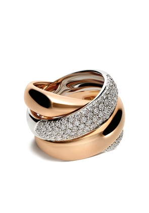 LEO PIZZO 18kt red and white gold Waves diamond ring