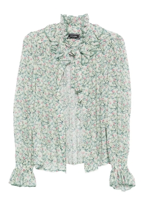 STYLAND floral-print ruffled blouse - Green