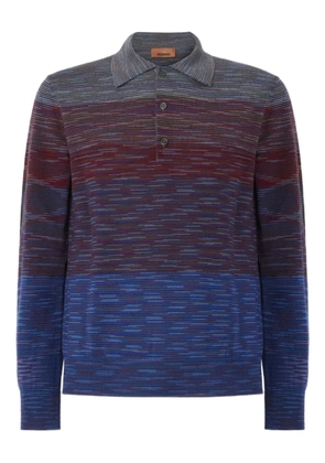 Missoni ombre-effect striped-pattern polo shirt - Blue