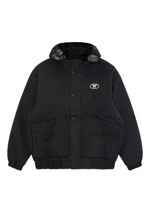 AAPE BY *A BATHING APE® logo-patch hooded jacket - Black