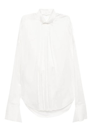 Gaze De Lin pleated open-back shirt - White