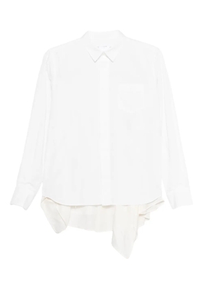 sacai ruffled layered shirt - White