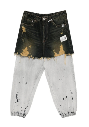 Maison MIHARA YASUHIRO distressed cotton trouser-skirt - Blue