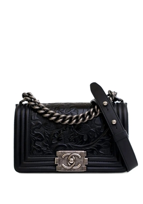 CHANEL Pre-Owned 2014 Small Embossed Calfskin Cordoba Boy Flap crossbody bag - Black