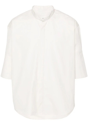 AMI Paris band-collar cotton shirt - Neutrals