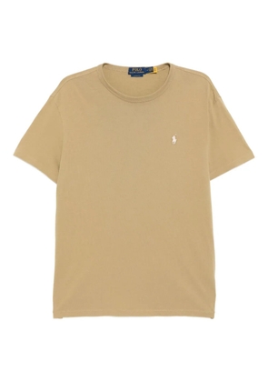 Polo Ralph Lauren embroidered-logo cotton T-shirt - Neutrals
