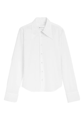 AMI Paris Sharp-collar fitted shirt - White