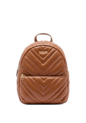 LIU JO quilted chevron backpack - Brown