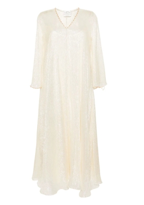 Forte Forte lurex kaftan maxi dress - Neutrals