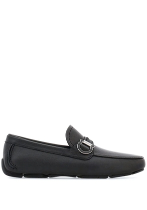 Ferragamo Gancini leather loafers - Black