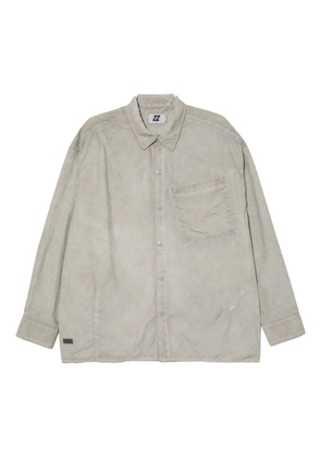 izzue zig-zag stitch shirt - Grey