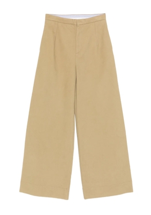 Jejia pleated-front wide-leg trousers - Neutrals