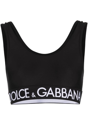 Dolce & Gabbana logo-underband sports bra - Black