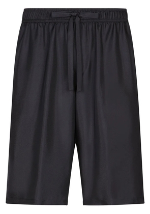 Dolce & Gabbana embroidered silk track shorts - Blue