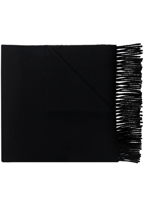 TOTEME fringed knitted scarf - Black