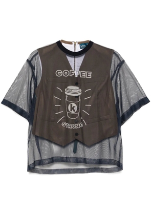 Kolor graphic-print top - Blue