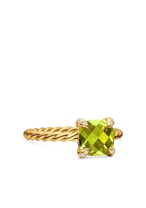 David Yurman 18K yellow gold Chatelaine peridot ring