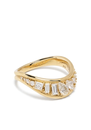 Fernando Jorge 18kt yellow gold Stream Wave diamond ring