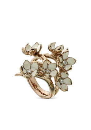 Shaun Leane sterling silver Cherry Blossom diamond ring - Pink