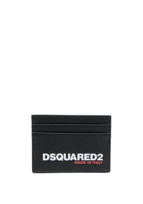 DSQUARED2 logo-print leather cardholder - Black