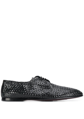 Dolce & Gabbana hand-woven Derby shoes - Black