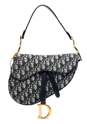 Christian Dior Pre-Owned 2019 Oblique Canvas Saddle Bag shoulder bag - Blue