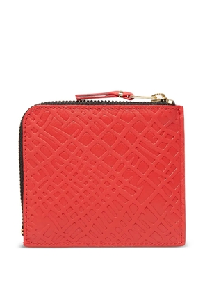 Comme Des Garçons Wallet zip-up leather wallet - Red